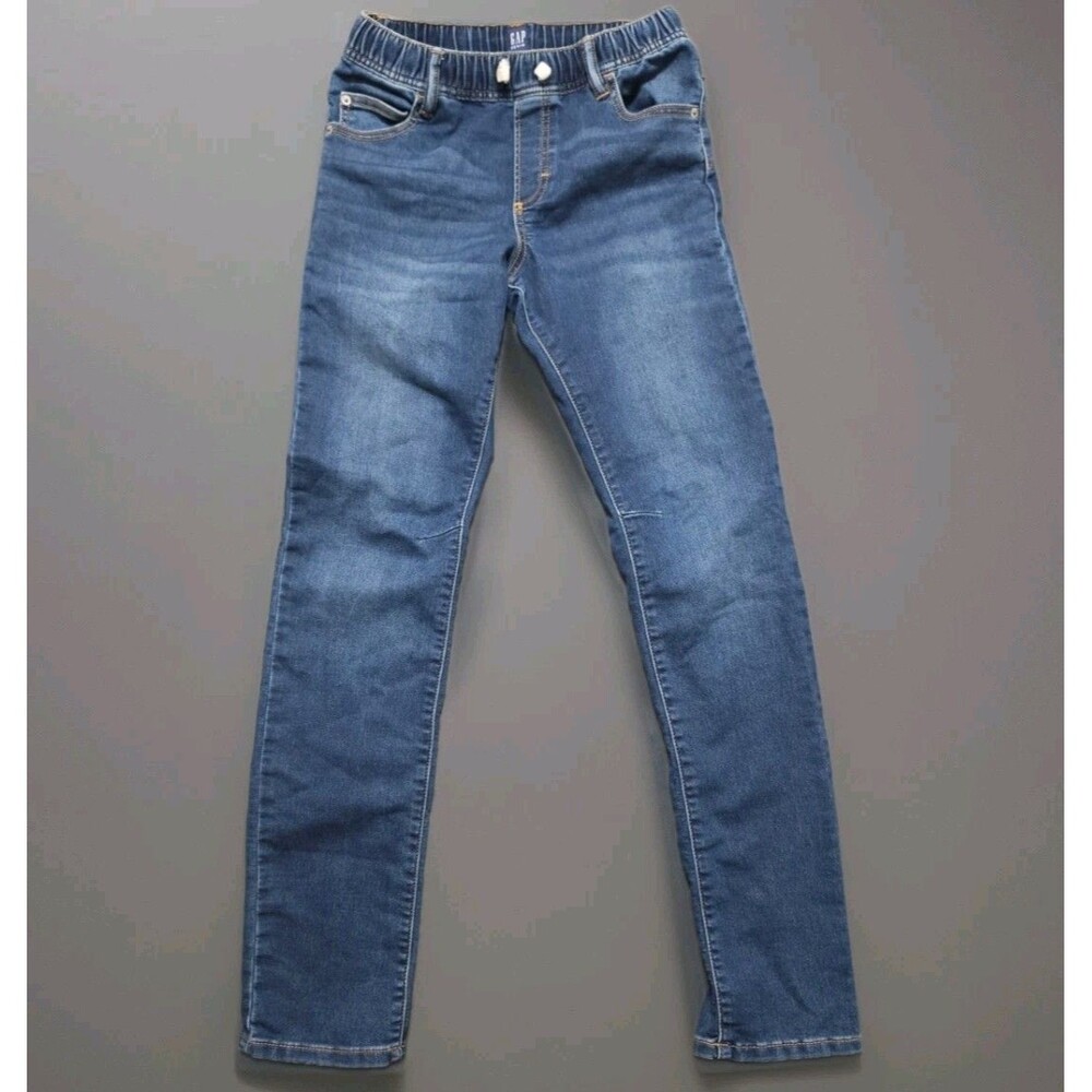 Gap Denim Slim Regular Dark Wash Blue Jeans Elastic/Drawstring Waist Juniors XXL